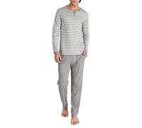 DAVID ARCHY Conjunto de pijama para hombre, de algodón, transpirable, cómodo y cómodo, Conjunto A: gris, S