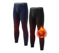 DAVID ARCHY Pantalones Térmicos Hombre Calzoncillos Largos Ropa Interior Térmica -10°C a 0°C Contiene una Mezcla de Lana y Seda de Morera Lujosamente Suave Invierno Esquí
