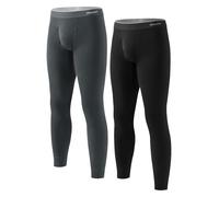 DAVID ARCHY Pantalones Térmicos Hombre Calzoncillos Largos Ropa Interior Térmica -10°C a 0°C Contiene una Mezcla de Lana y Seda de Morera Lujosamente Suave Invierno Esquí