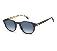 David Beckham Gafas de sol DB 1007/S Hombre Acetato Negro/Azul Sombreado 49 Pack de 1