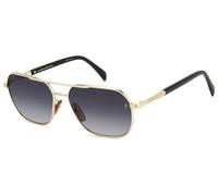 DAVID BECKHAM Hombre DB 1128/G/S RHL/9O Gafas de sol Metal Oro / Negro Gris Cuadrada Sombreado