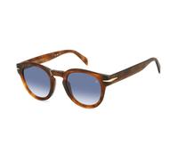DAVID BECKHAM Hombre DB 7041/S FLAT WR9/08 Gafas de sol Acetato La Habana/Marrón Azul claro Redonda Sombreado