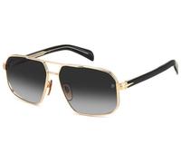 DAVID BECKHAM Hombre DB 7102/S RHL/9O Gafas de sol Metal Oro Gris Cuadrada Normal Sombreado