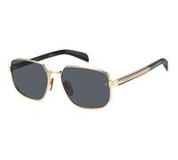 DAVID BECKHAM Hombre DB 7121/G/S RHL/IR Gafas de sol Metal Oro / Negro Gris Cuadrada