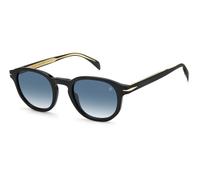 DAVID BECKHAM Hombre DAVID BECKHAM DB 1007/S 807/08 Gafas de sol Acetato Negro Azul Redonda Sombreado