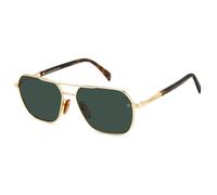 DAVID BECKHAM Hombre DAVID BECKHAM DB 1128/G/S 06J/QT Gafas de sol Metal Oro la Habana Verde Cuadrada