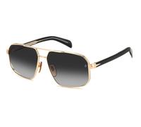 DAVID BECKHAM Hombre DAVID BECKHAM DB 7102/S RHL/9O Gafas de sol Metal Oro Gris Cuadrada Normal Sombreado