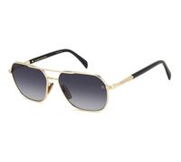 DAVID BECKHAM Hombre DB 1128/G/S RHL/9O Gafas de sol Metal Oro / Negro Gris Cuadrada Sombreado