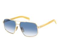 DAVID BECKHAM Hombre DB 7102/S 06S/08 Gafas de sol Metal Oro / Beige Azul Cuadrada Sombreado
