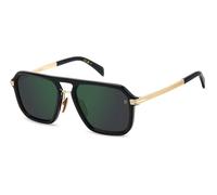 DAVID BECKHAM Hombre DB 7136/S 2M2/MT Gafas de sol Acetato Negro Verde Cuadrada Normal Espejo