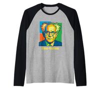 David Ben Gurion Primer Ministro de Israel Retro Cool Camiseta Manga Raglan