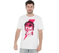 David Bowie Aladdin Sane T Shirt Camiseta, Blanco, L Unisex Adulto