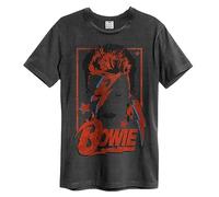 David Bowie Amplified Collection - Aladdin Sane Hombre Camiseta Gris Marengo XL 100% algodón Regular