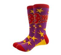 David Bowie Calcetines Stars Infill Logo Nuevo Oficial Hombre Rojo Reino Unido Talla 7 Talla Reino Unido 7-11, rojo, S