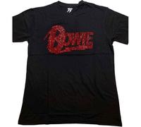 David Bowie Camiseta Diamante Flash Logo Nuevo Oficial Unisex Negro, Negro , M