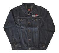 David Bowie - Chaqueta Vaquera Flash Estampado en Espalda para Adultos Unisex (L) (Azul Denim)