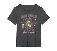 David Bowie - David Bowie es Ziggy Stardust Camiseta, Mujer Tallas Grandes, Jaspeado Oscuro, 1XL Grande