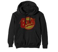 David Bowie - Felpa # M Unisex Black # Vintage Diamond Dogs Logo