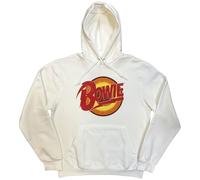 David Bowie - Felpa # Xxl Unisex White # Vintage Diamond Dogs Logo