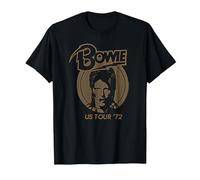 David Bowie - Gira de Ziggy Stardust 1972 Camiseta, Hombre, Negro, S