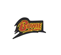 David Bowie Gold Red parche patch bordado con logotipo para planchar de hierro en apliques