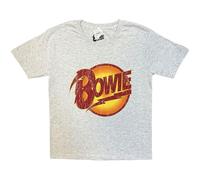 David Bowie Kids T Shirt Vintage Diamond Dogs Logo Oficial Gris Ages 3-14Yrs Size Medium (7/8 Yrs)