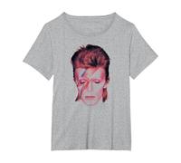David Bowie - La Estrella más Bonita Camiseta, Mujer Tallas Grandes, Gris Jaspeado, 2XL Grande