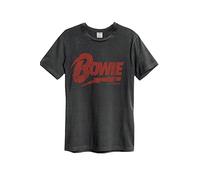 Amplified Unisex Adult David Bowie Logo T-Shirt (XL) (Charcoal (Importación USA)