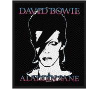 David Bowie Parche estándar Aladdin Sane oficial negro, talla única