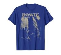 David Bowie - Pilas Camiseta, Hombre, Azul Real, L