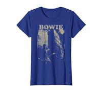David Bowie - Pilas Camiseta, Mujer, Azul Real, M