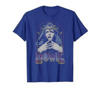 David Bowie - Rey Tut Camiseta, Hombre, Azul Real, XXL