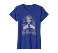 David Bowie - Rey Tut Camiseta, Mujer, Azul Real, XL