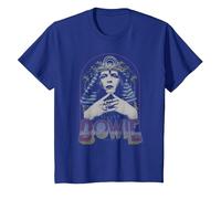 David Bowie - Rey Tut Camiseta, Niños, Azul Real, 10 años