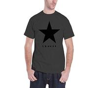 David Bowie T Shirt Blackstar Band Logo Oficial de los hombres nuevo Charcoal