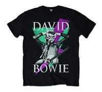 David Bowie Thunder - Camiseta Manga Corta para Hombre, Color Negro, Talla S