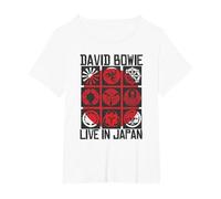 David Bowie - Vivir en Japón Camiseta, Mujer Tallas Grandes, Blanco, 6XL Grande