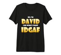 David Costume Idgaf Cute Personalized First Name Dave Idgaf Camiseta Premium