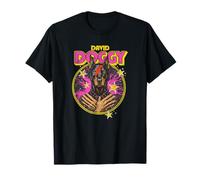 David Doggy Doberman Rock Star Lightning Bolt Perro Camiseta