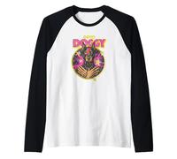 David Doggy Doberman Rock Star Lightning Bolt Perro Camiseta Manga Raglan