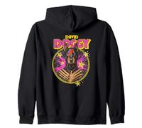 David Doggy Doberman Rock Star Lightning Bolt Perro Sudadera con Capucha
