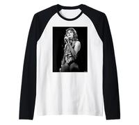 David Essex Rock On Singer Foto en Vivo por Dick Barnatt Camiseta Manga Raglan