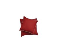 DAVID FUSSENEGGER Funda de almohada con puntada decorativa 50x50cm (Rojo) rojo