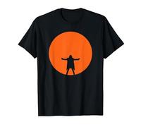 David Gilmour Suerte y extraño en Concierto Orange Moon Camiseta, Hombre, Negro, XL