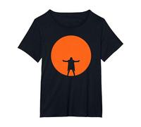 David Gilmour Suerte y extraño en Concierto Orange Moon Camiseta, Mujer Tallas Grandes, Negro, 5XL Grande