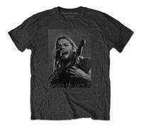 David Gilmour - T-Shirt # L Unisex Grey # on Microphone Half-Tone