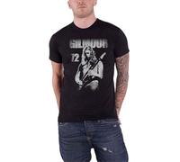 David Gilmour T Tshirts Camisetas y Tops 72 Distressed Logo Official Mens Black (Small)