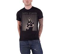 David Gilmour T Tshirts Camisetas y Tops Live Guitar Logo Pink Floyd Mens Black (X-Large)