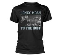 David Hasselhoff Damen t Tshirts Camisetas y topss männer Schwarz I Only Mosh to The Hoff, Schwarz, Farbe10(Small)