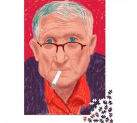 David Hockney Puzzle Pinturaarte De 1000 Piezas, Rompecabezas Arte De Madera Regalo, para Adolescente Y Adultos, DIY Rompecabezas Imposible Museo, Decoración del Hogar